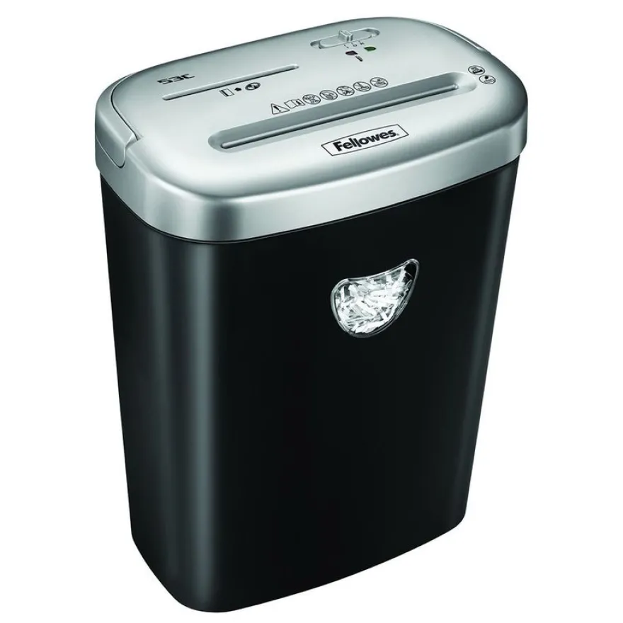 Fellowes Powershred 53C - destructeur de documents coupe croisée - 10 feuilles - Corbeille 23 litres