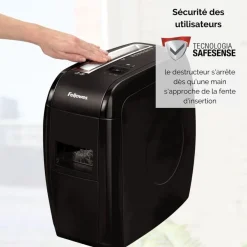 Fellowes Powershred 21Cs - destructeur de documents coupe croisée - 12 feuilles - Corbeille 15 litres - sécurité SafeSense