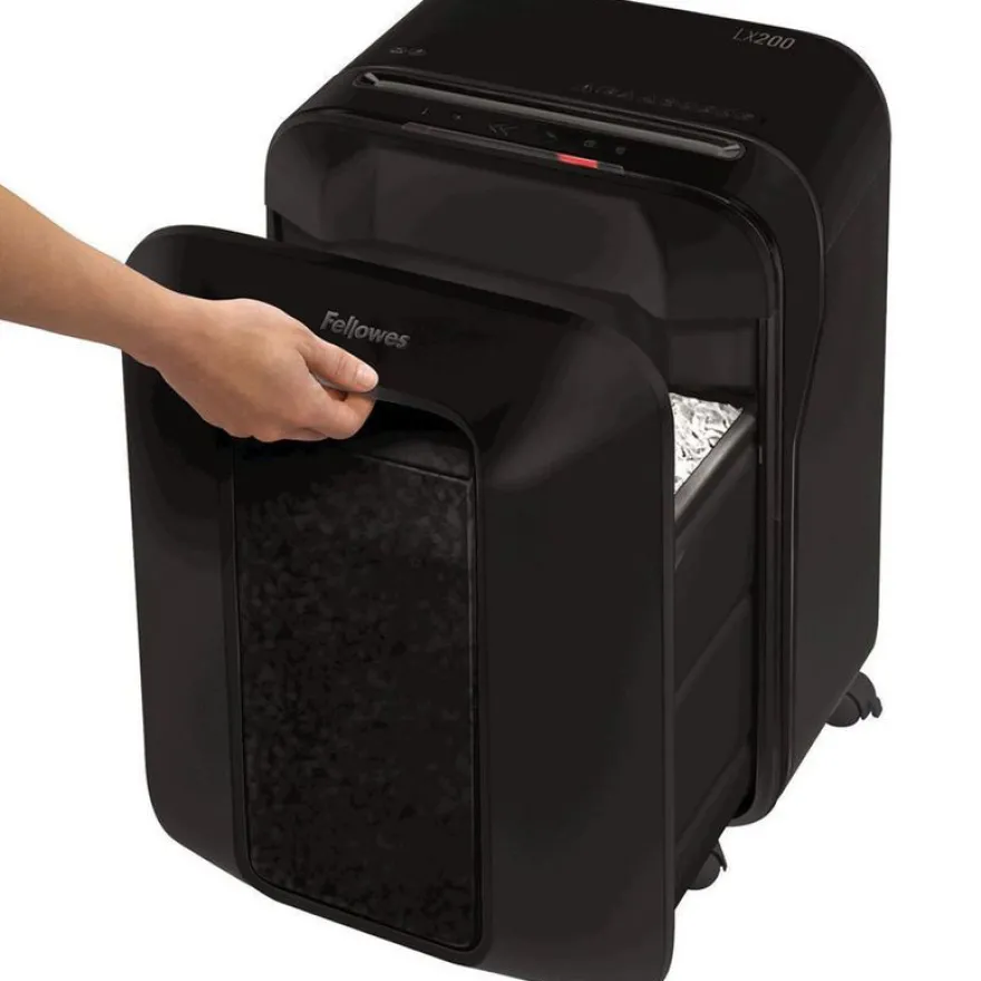 Fellowes Powershred LX200 - destructeur de documents coupe croisée mini-cut - 12 feuilles - Corbeille 22 litres