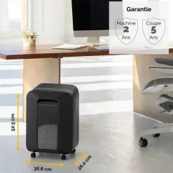 Fellowes Powershred LX201 - destructeur de documents coupe croisée microparticules - 12 feuilles - Corbeille 22 litres - noir