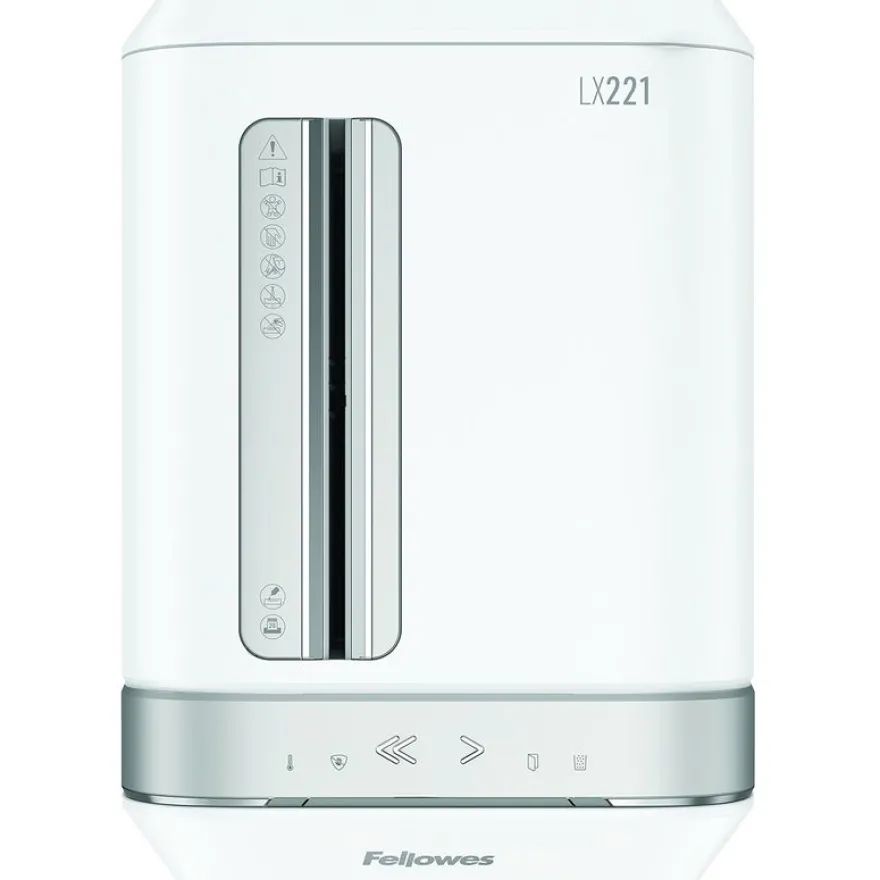 Fellowes Powershred LX221 - destructeur de documents coupe croisée microparticules - 20 feuilles - Corbeille 30 litres - blanc