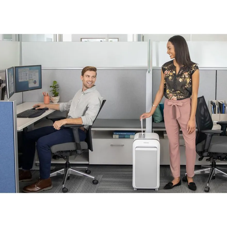 Fellowes Powershred LX221 - destructeur de documents coupe croisée microparticules - 20 feuilles - Corbeille 30 litres - blanc