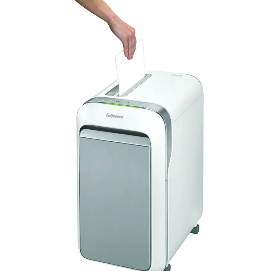 Fellowes Powershred LX221 - destructeur de documents coupe croisée microparticules - 20 feuilles - Corbeille 30 litres - blanc