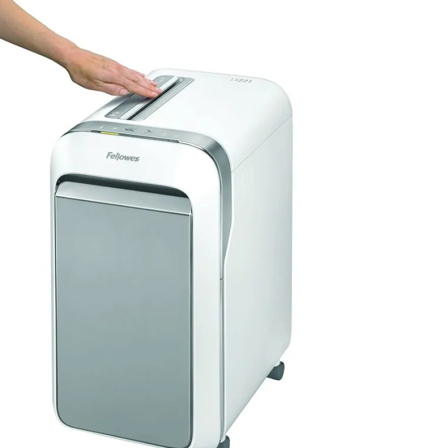 Fellowes Powershred LX221 - destructeur de documents coupe croisée microparticules - 20 feuilles - Corbeille 30 litres - blanc