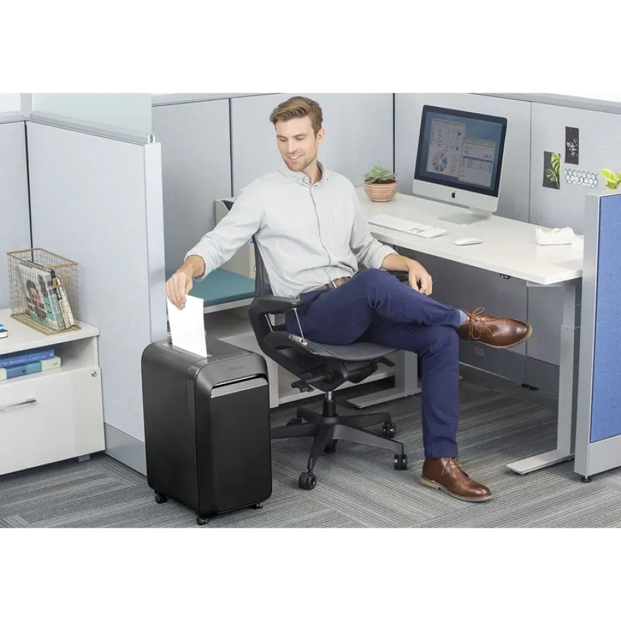 Fellowes Powershred LX221 - destructeur de documents coupe croisée microparticules - 20 feuilles - Corbeille 30 litres - noir