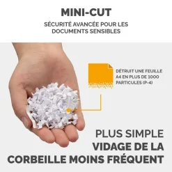 Fellowes Powershred LX25M - Destructeur de documents coupe croisée mini-cut - 6 feuilles - Corbeille 11,5 litres