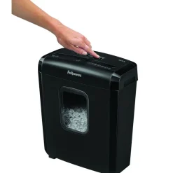 Fellowes Powershred 6M - destructeur de documents coupe croisée mini-cut - 6 feuilles - Corbeille 13 litres