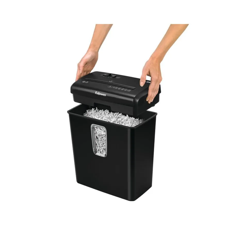 Fellowes Powershred P-30C - destructeur de documents coupe croisée - 6 feuilles - Corbeille 15 litres