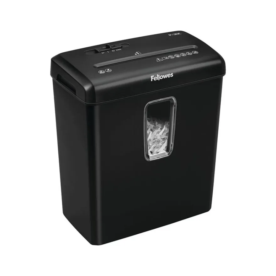 Fellowes Powershred P-30C - destructeur de documents coupe croisée - 6 feuilles - Corbeille 15 litres