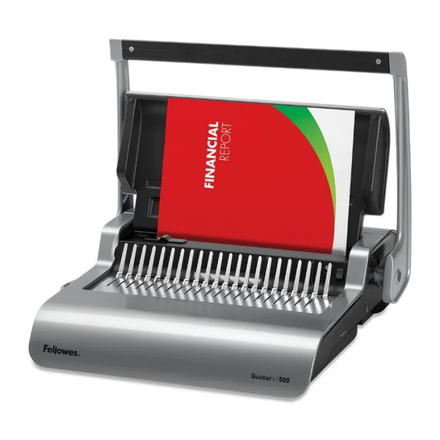 Fellowes Quasar +500 - machine à relier / relieuse perforeuse manuelle - perfore 25 feuilles - relie 500f