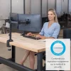 Fellowes Reflex - Bras porte-écran double jusqu'à 30" - réglable en hauteur et en profondeur - système de passe câble intégré - noir