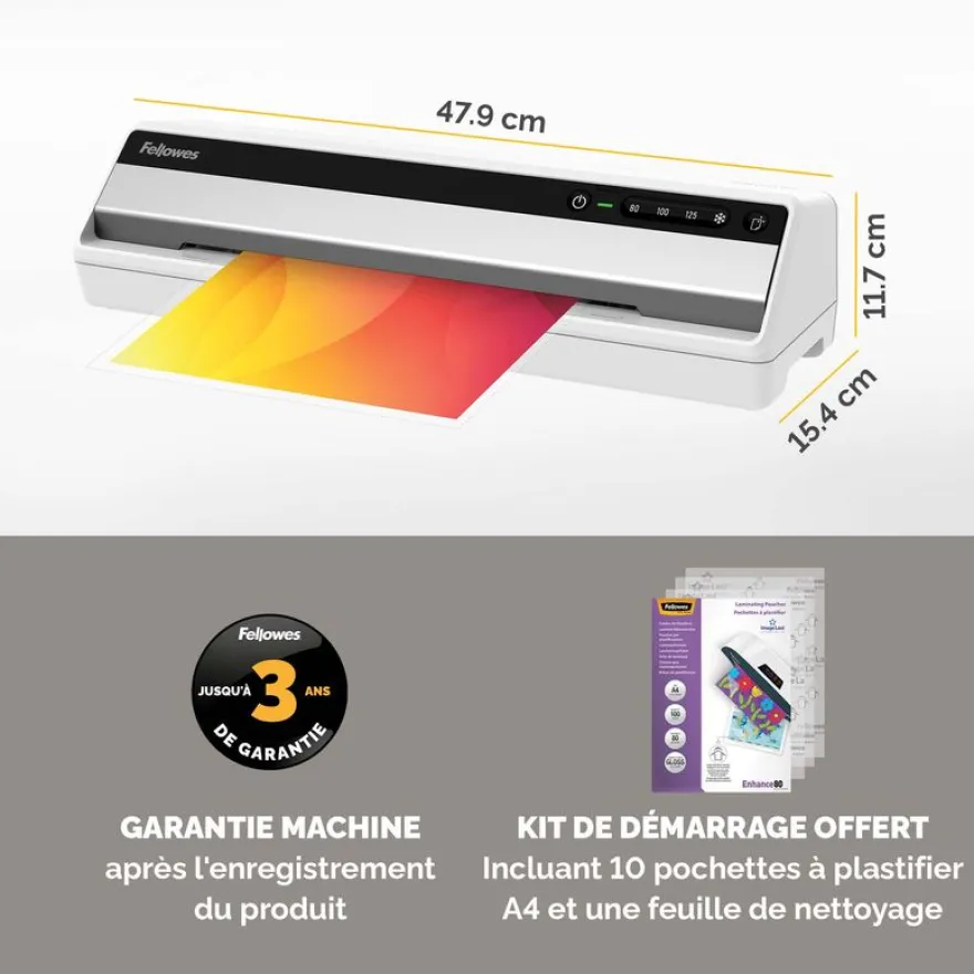 Fellowes Saturn A3 - Plastifieuse A3 - de 80 à 125 microns - à chaud et à froid