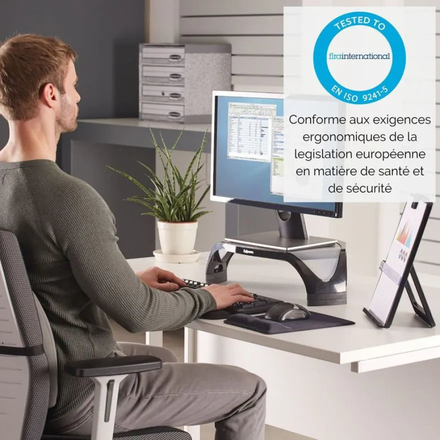 Fellowes Smart Suites - Support pour écran jusqu'à 21" - réglable en hauteur