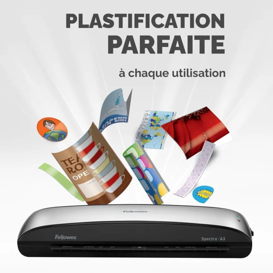 Fellowes Spectra A3 - plastifieuse A3 - de 80 à 125 microns - anti-bourrage