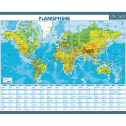 Fiche mémo souple Monde - 20,5 x 26,5 cm - Bouchut