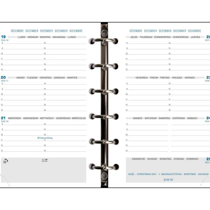 Floralie - Organiseur 16 mois - 11 x 14,5 cm - fuchsia - Exacompta