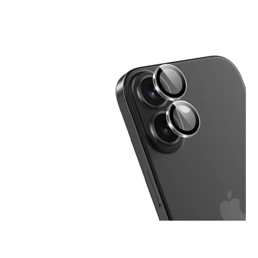 Force - Protecteur d'objectif pour iPhone 16 Pro, 17 - couleur de cadre noir
