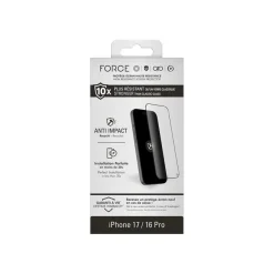 Force - Protection d'écran en verre pour iPhone 16 Pro, 17