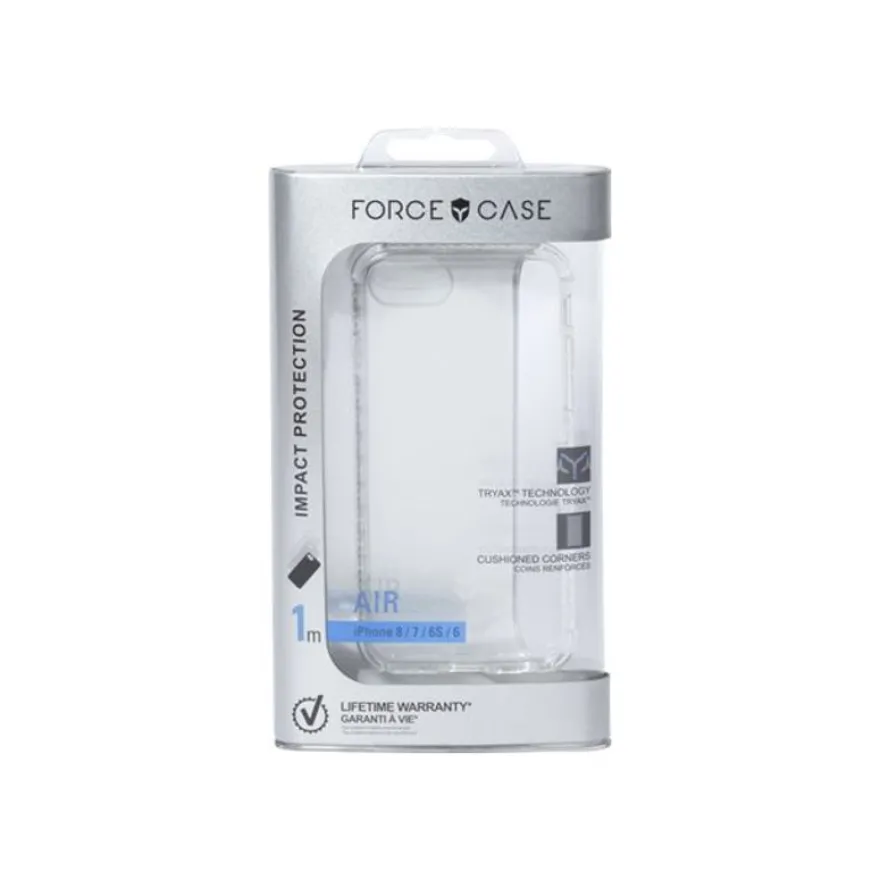Force Case Air - Coque de protection pour iPhone SE (2020)/8/7/6s/6 - transparent
