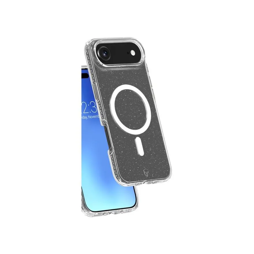 Force Case Air Xtrem - Coque de protection pour iPhone Air - transparent avec paillettes