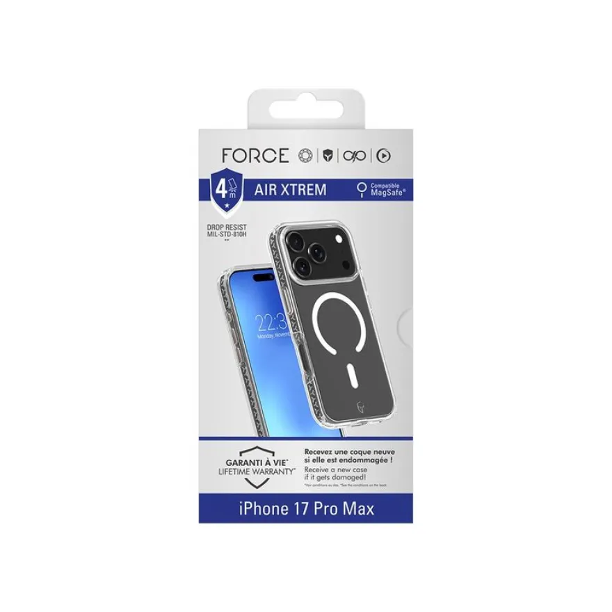 Force Case Air Xtrem - Coque de protection pour iPhone 17 Pro Max - transparent