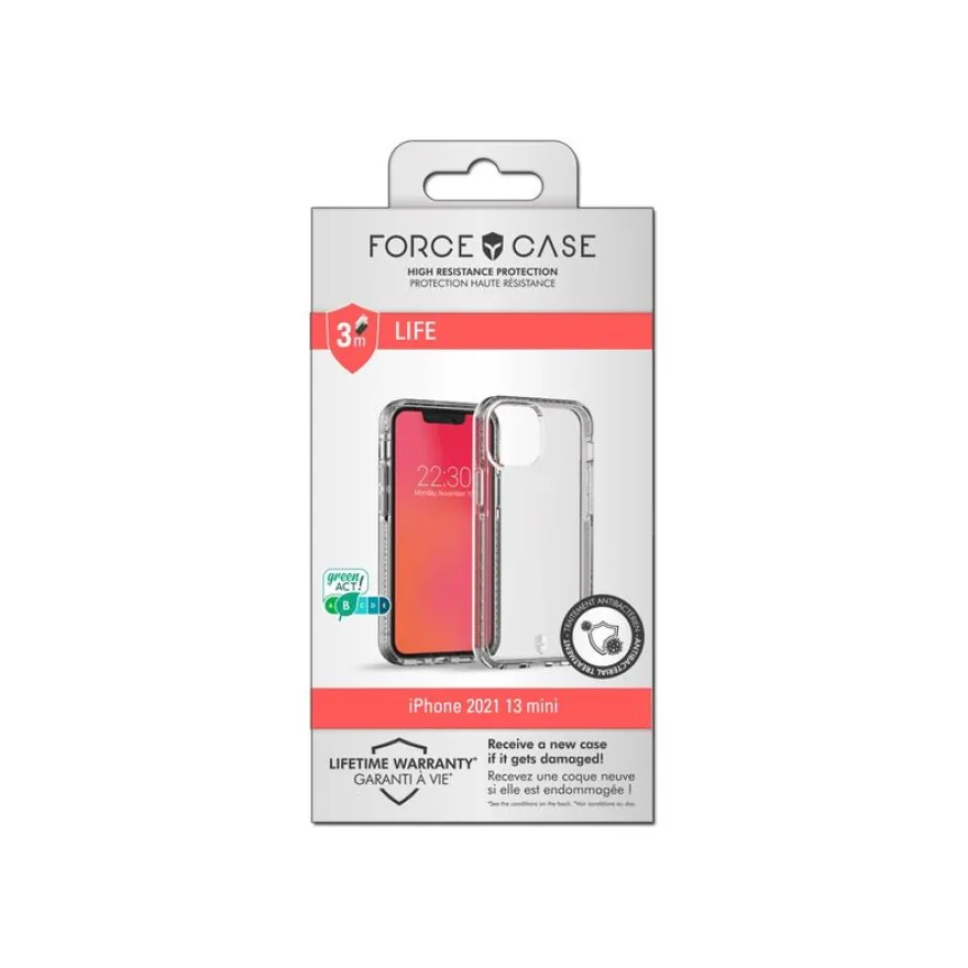 Force Case Life - coque de protection pour Iphone 13 Mini - transparent