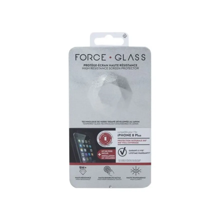Force Glass - Protection d'écran - verre trempé pour iPhone 8+