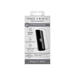 Force Glass - Protection d'écran en verre pour iPhone 16 Pro, 17