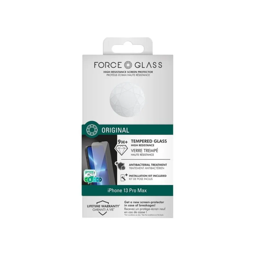 Force Glass Original - protection d'écran - verre trempé pour iPhone 13 ProMax - transparent