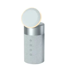 Force Play - Double chargeur sans fil (15W + 5W) Compatible MagSafe + Enceinte Bluetooth Silver