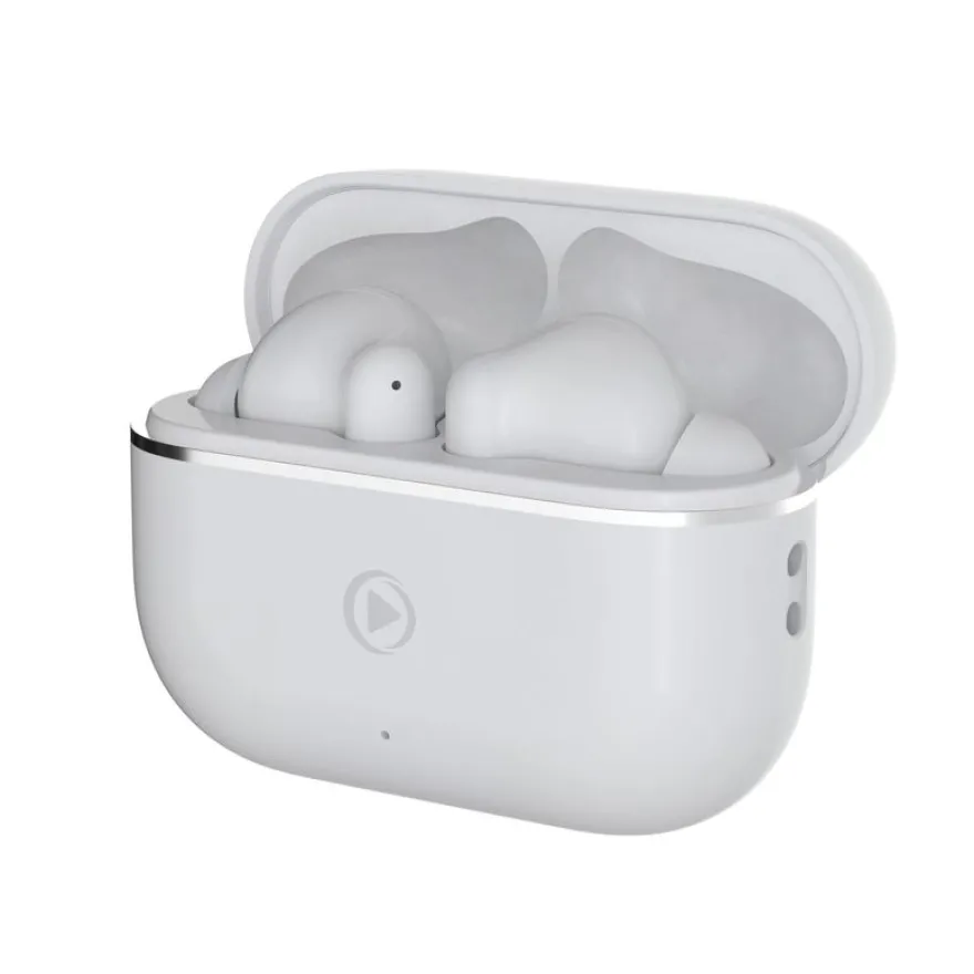 Force Play - Kit main libre - écouteur sans fil bluetooth - blanc