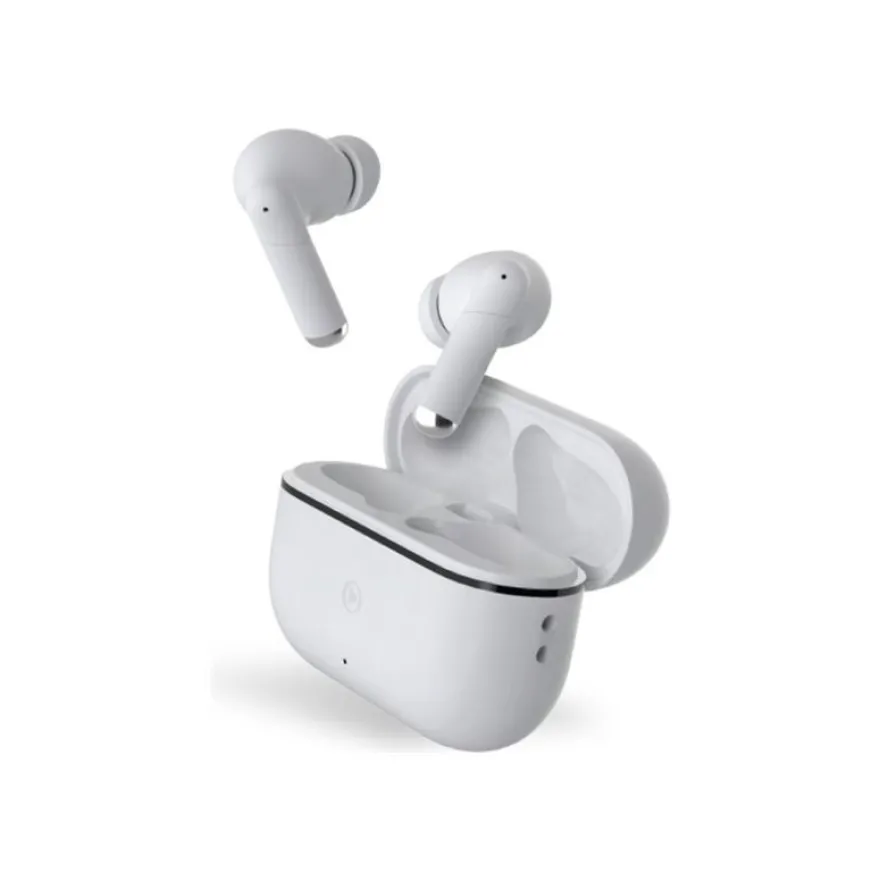 Force Play III - Écouteurs sans fil avec micro - intra-auriculaire - Bluetooth - Suppresseur de bruit actif - blanc