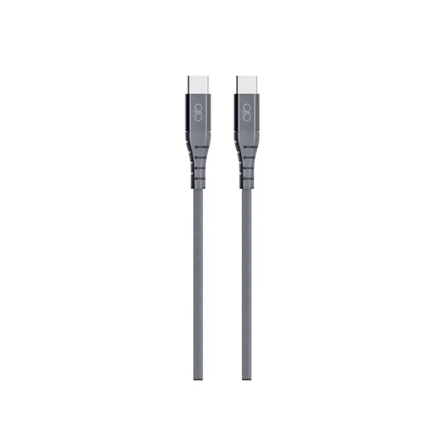 Force Power - Adaptateur secteur - technologie GaN - 65 Watt - PD - 3 connecteurs de sortie (USB, 2 x USB-C) - gris