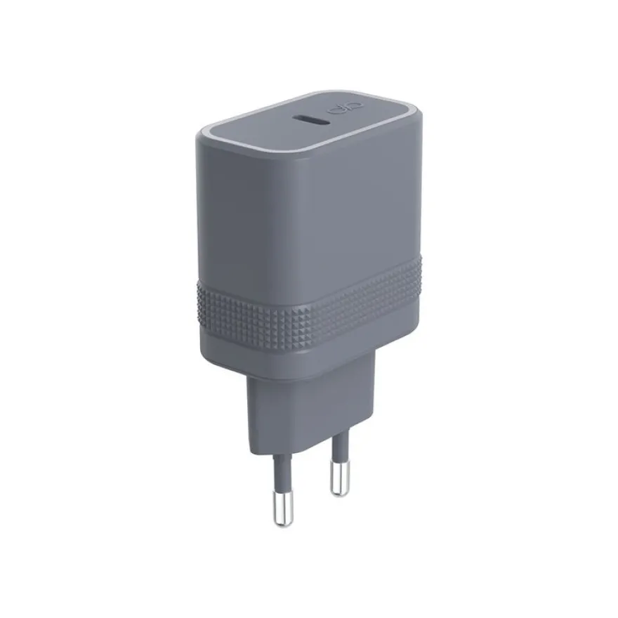Force Power - Adaptateur secteur - UltraGaN technology - 65 Watt - PD (24 pin USB-C) - gris