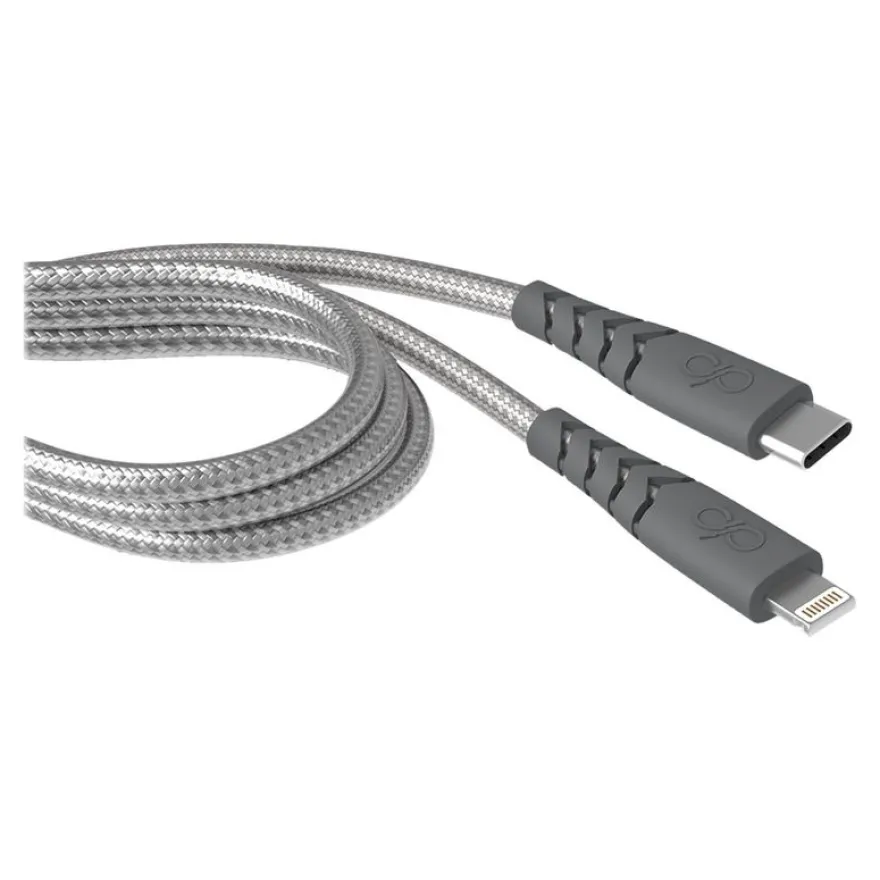 Force Power - câble USB-C/Lightning - 1.2 m - gris