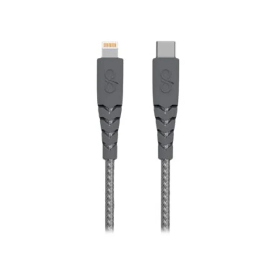 Force Power - câble USB-C/Lightning - 1.2 m - gris