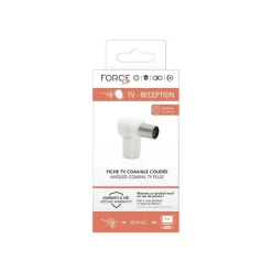 Force Power Lite - Adaptateur d'antenne - IEC connector (9.52mm) femelle incliné - blanc