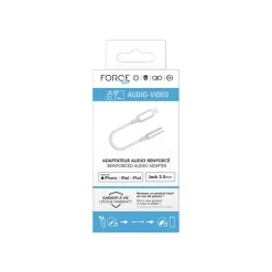 Force Power Lite - Adaptateur Lightning vers prise audio de 3,5 mm femelle - blanc