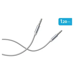 Force Power Lite - Câble audio - mini-phone stereo 3.5 mm mâle pour mini-phone stereo 3.5 mm mâle - 1.2 m - blanc - câble renforcé