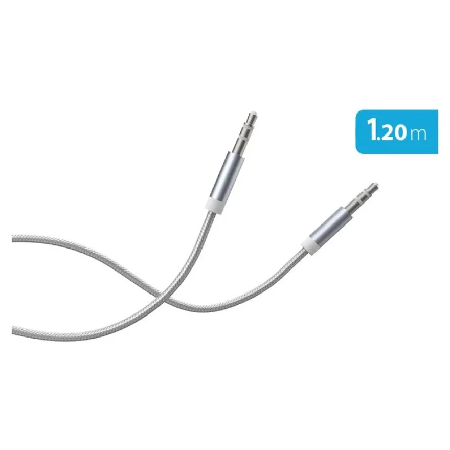 Force Power Lite - Câble audio - mini-phone stereo 3.5 mm mâle pour mini-phone stereo 3.5 mm mâle - 1.2 m - blanc - câble renforcé