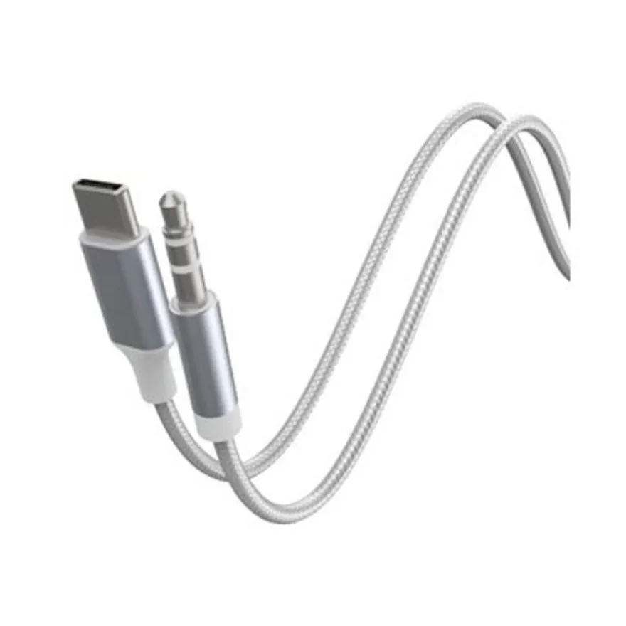 Force Power Lite - Câble audio - 24 pin USB-C mâle pour mini-phone stereo 3.5 mm mâle - 1.2 m - blanc - câble renforcé