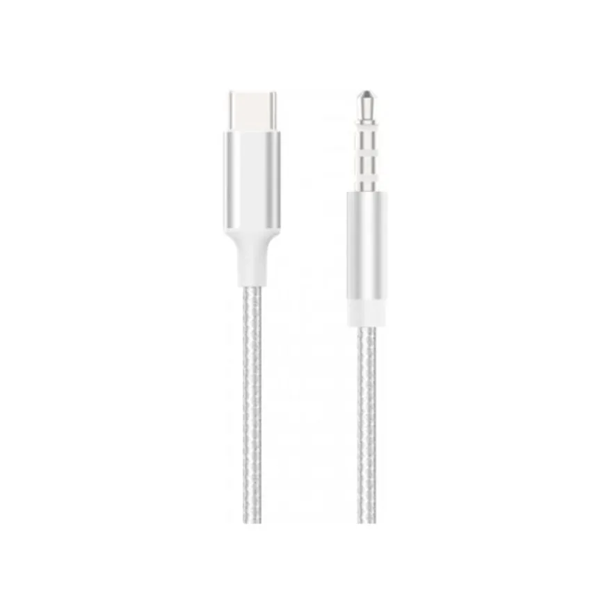 Force Power Lite - Câble audio - 24 pin USB-C mâle pour mini-phone stereo 3.5 mm mâle - 1.2 m - blanc - câble renforcé