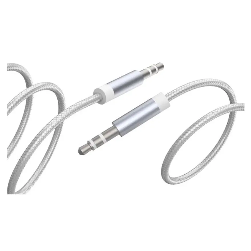 Force Power Lite - Câble audio - mini-phone stereo 3.5 mm mâle pour mini-phone stereo 3.5 mm mâle - 3 m - blanc - câble renforcé