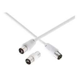 Force Power Lite - Câble d'antenne - IEC connector (9.52mm) mâle pour IEC connector (9.52mm) femelle - 2 m - blanc