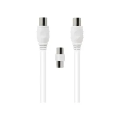 Force Power Lite - Câble d'antenne - IEC connector (9.52mm) mâle pour IEC connector (9.52mm) femelle - 2 m - blanc