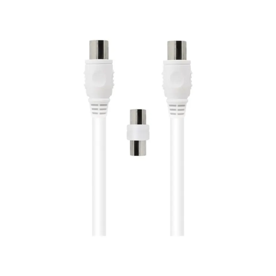 Force Power Lite - Câble d'antenne - IEC connector (9.52mm) mâle pour IEC connector (9.52mm) femelle - 2 m - blanc