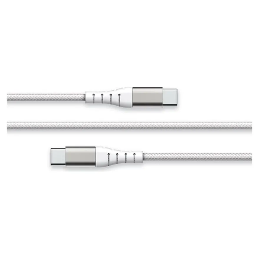 Force Power Lite - Câble USB - 24 pin USB-C (M) pour 24 pin USB-C (M) - 3 A - 2 m - USB Power Delivery (60W), câble renforcé - blanc