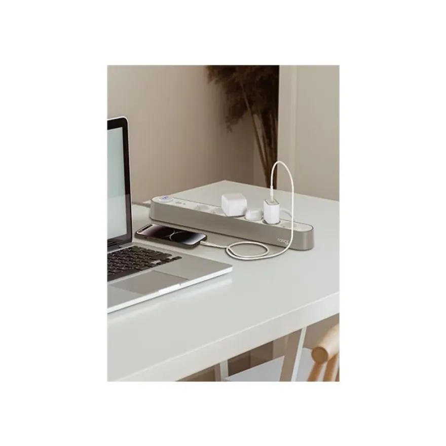 Force Power Lite - Parafoudre - 6 prises - 1.5 m - blanc