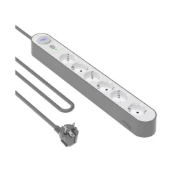 Force Power Lite - Parafoudre - 6 prises - 1.5 m - blanc
