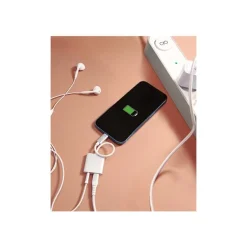 Force Power Lite - USB-C vers jack de casque / adaptateur de charge - 24 pin USB-C mâle pour 24 pin USB-C, jack mini femelle - blanc